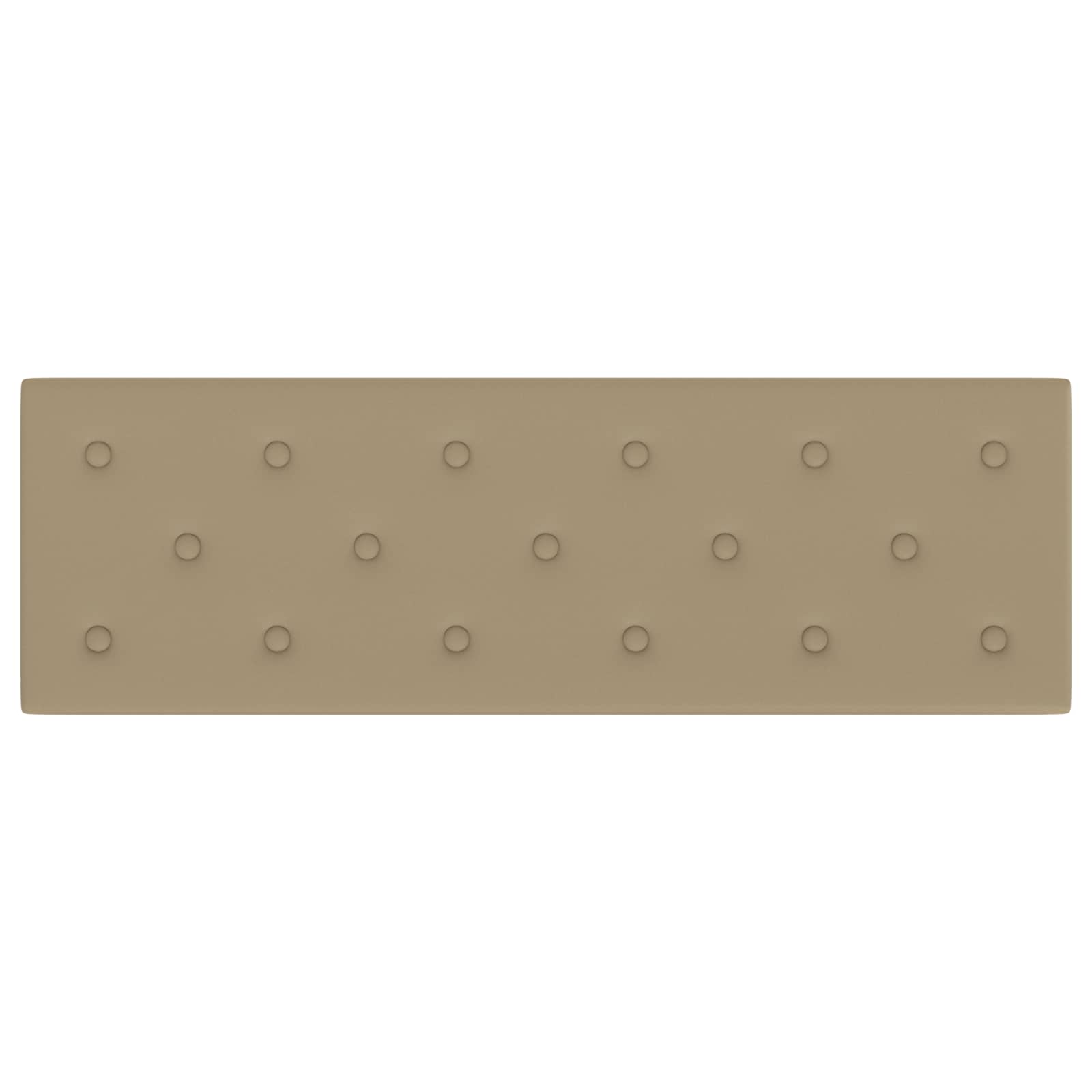 Κεφαλάρι Τοίχου 12 pcs Καπουτσίνο 90 x 30 cm Τεχνητό Δέρμα - Pakobazaar
