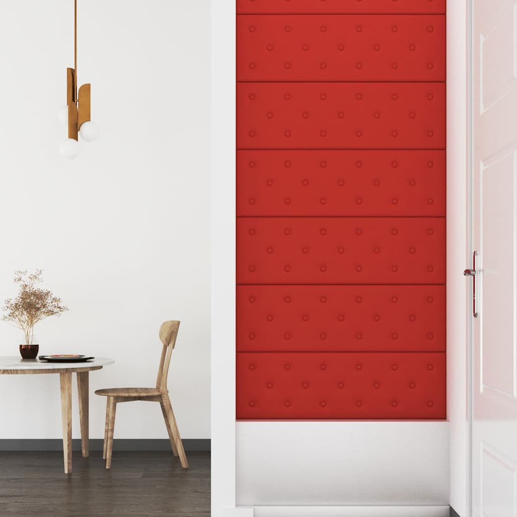 Πάνελ Τοίχου 12 τεμ. Μπορντό 90 x 30 εκ. 3,24 μ² Συνθ. Δέρμα - Pakobazaar