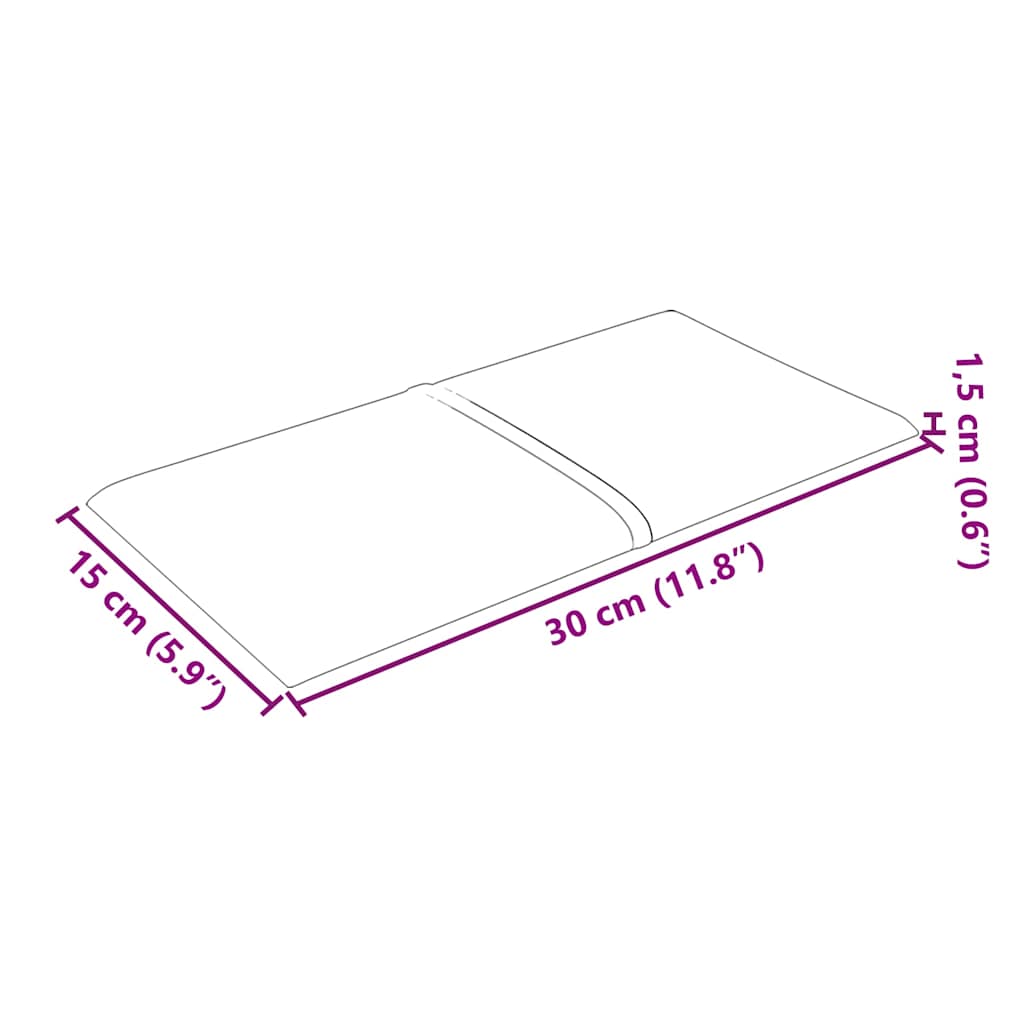 Πάνελ Τοίχου 12 τεμ. Καφέ 30 x 15 εκ. 0,54 μ² Υφασμάτινα - Pakobazaar