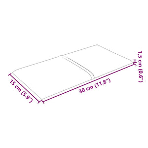 Πάνελ Τοίχου 12 τεμ. Καφέ 30 x 15 εκ. 0,54 μ² Υφασμάτινα - Pakobazaar