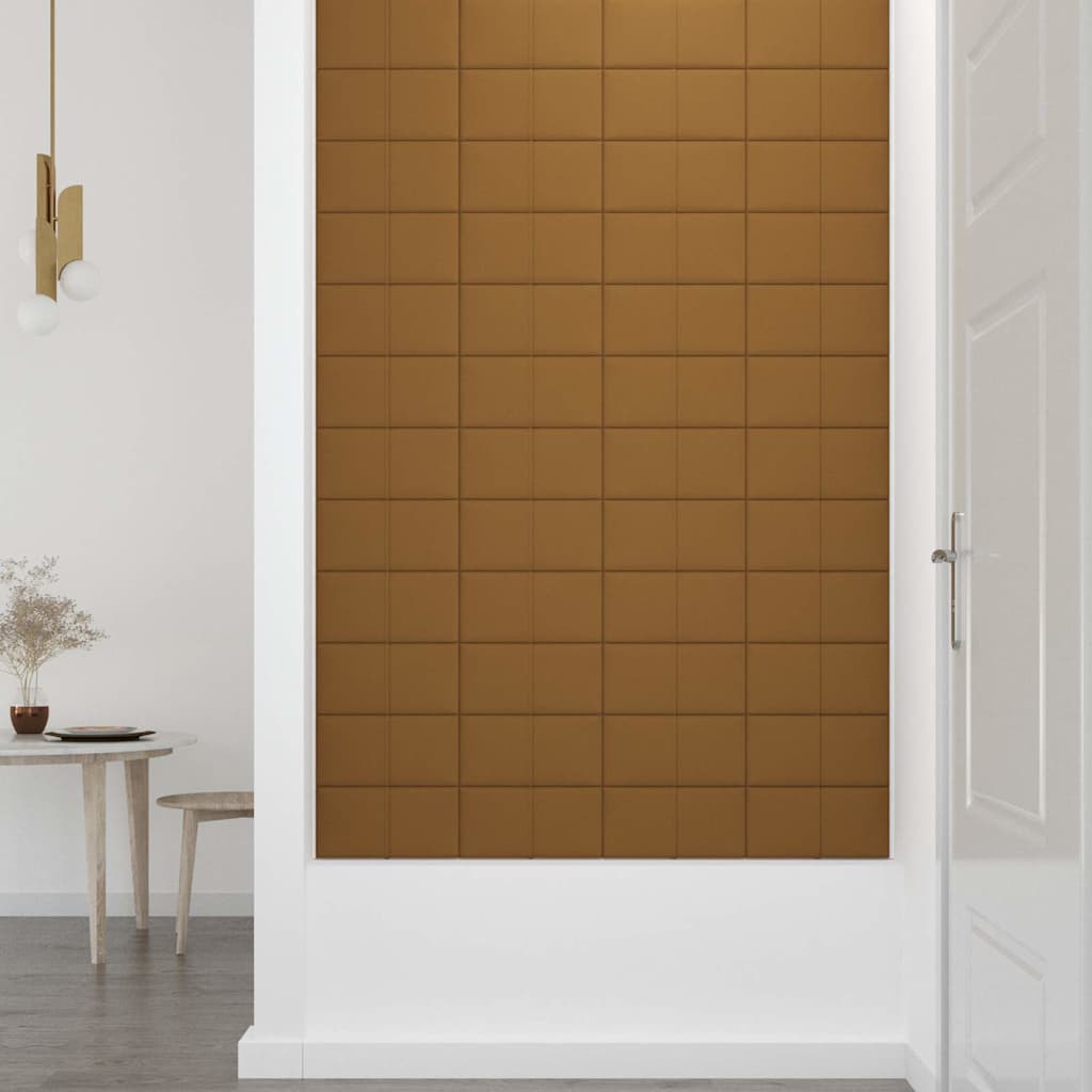 Πάνελ Τοίχου 12 τεμ. Καφέ 30 x 15 εκ. 0,54 μ² Βελούδινα - Pakobazaar