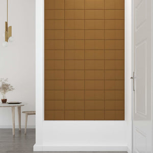 Πάνελ Τοίχου 12 τεμ. Καφέ 30 x 15 εκ. 0,54 μ² Βελούδινα - Pakobazaar