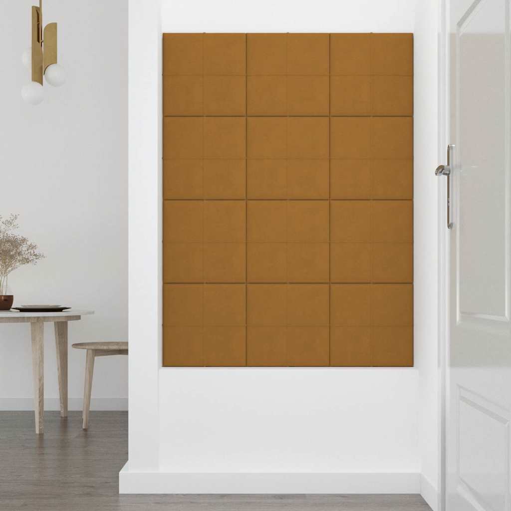 Πάνελ Τοίχου 12 τεμ. Καφέ 30 x 30 εκ. 1,08 μ² Βελούδινα