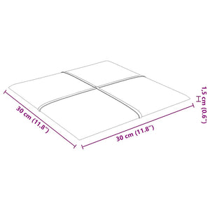Πάνελ Τοίχου 12 τεμ. Λευκό 30 x 30 εκ. 1,08 μ² Βελούδινα
