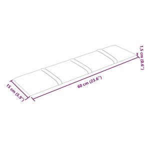 Πάνελ Τοίχου 12 τεμ. Μπορντό 60x15 εκ. 1,08 μ² πολυεστέρα