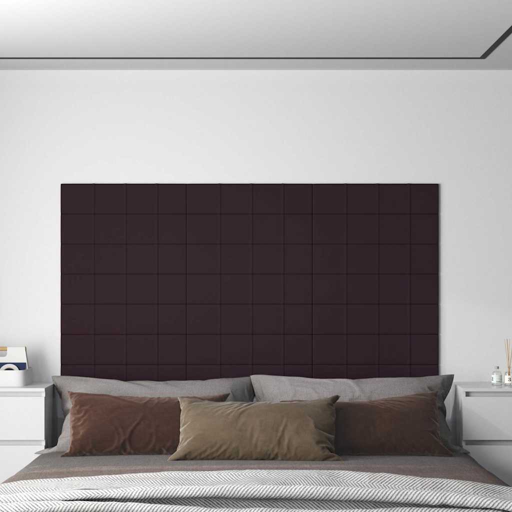 Πάνελ Τοίχου 12 τεμ. Μωβ 60x15 εκ. 1,08 μ² Υφασμάτινα - Pakobazaar