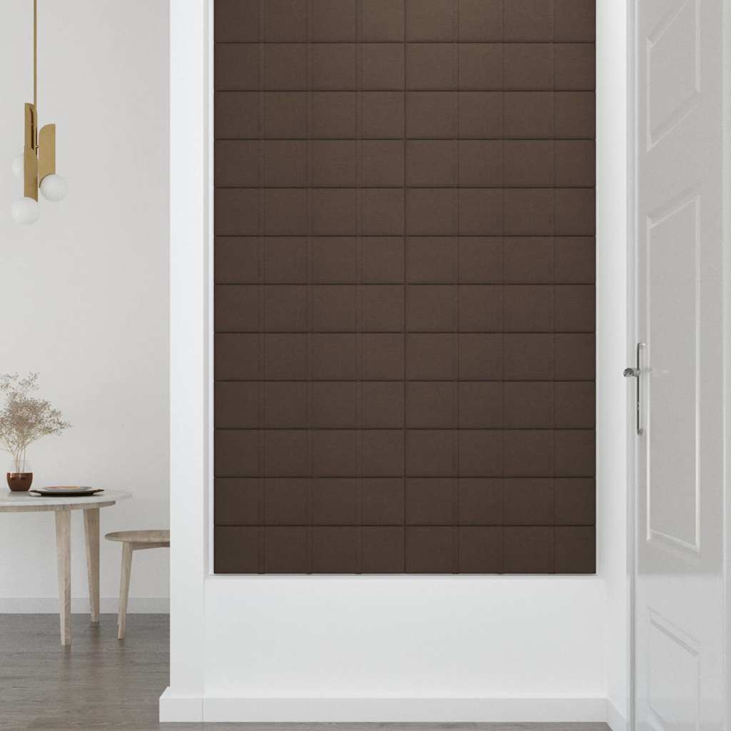 Πάνελ Τοίχου 12 τεμ. Taupe 60 x 15 εκ. 1,08 μ² Υφασμάτινα - Pakobazaar