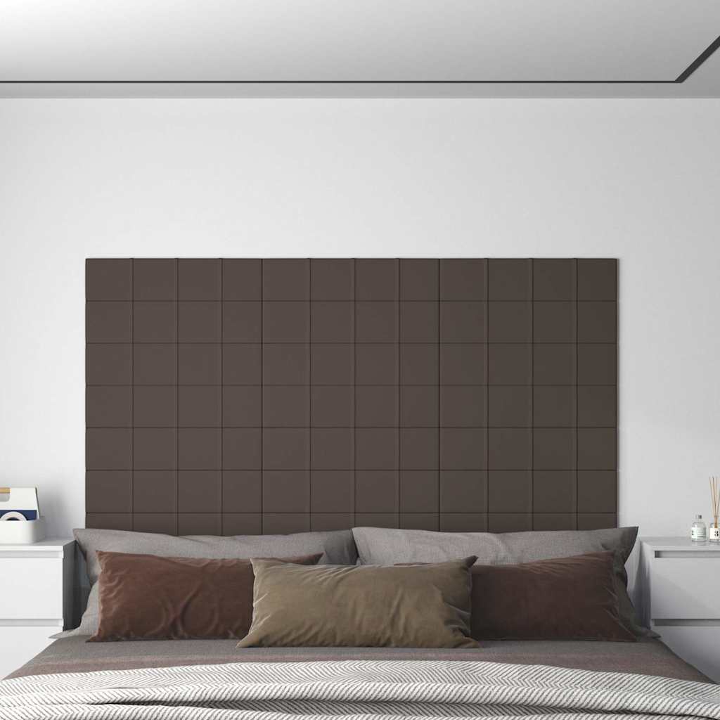 Πάνελ Τοίχου 12 τεμ. Taupe 60 x 15 εκ. 1,08 μ² Υφασμάτινα - Pakobazaar