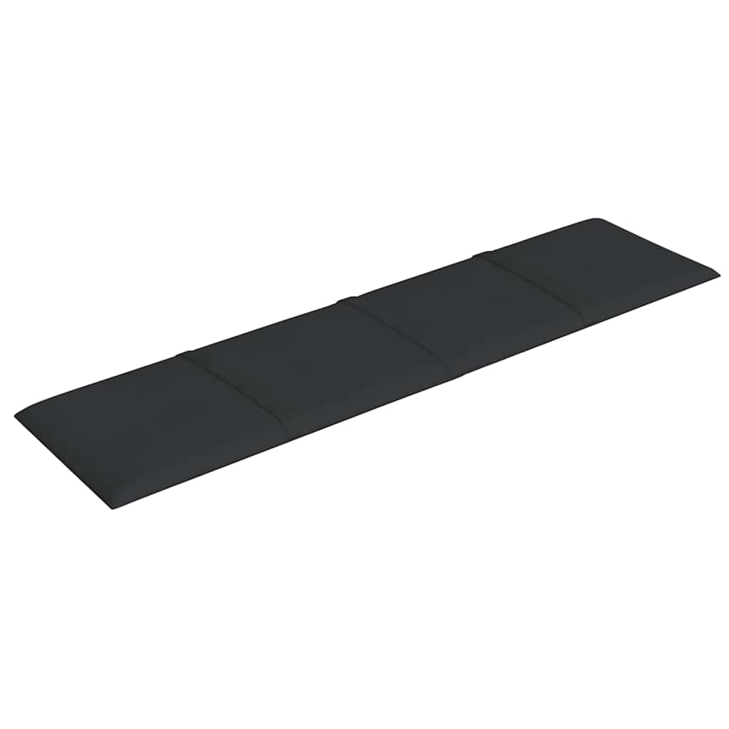 Πάνελ Τοίχου 12 τεμ. Μαύρα 60x15 εκ. 1,08 μ² Υφασμάτινα