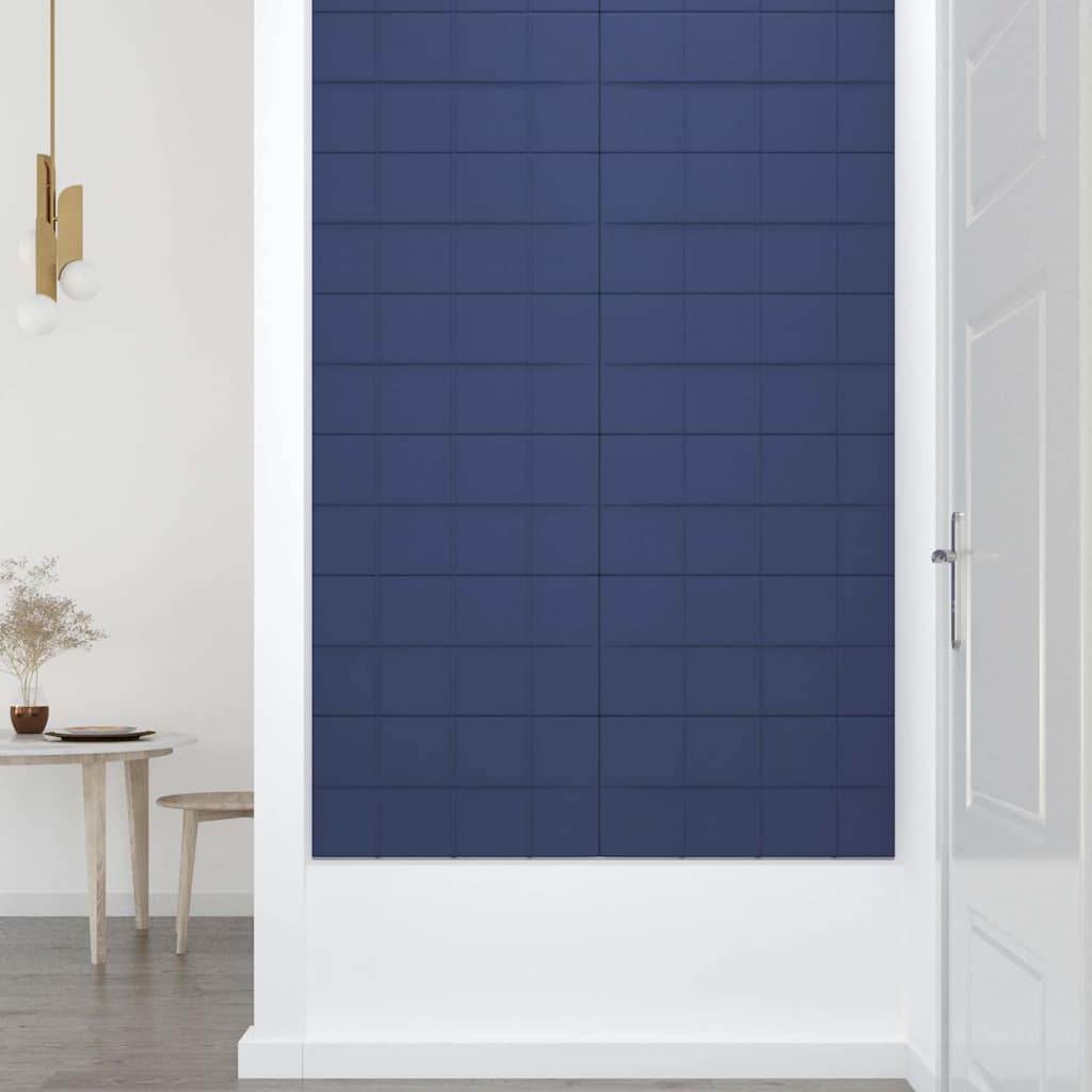Πάνελ Τοίχου 12 τεμ. Μπλε 60 x 30 εκ. 2,16 μ² Υφασμάτινα - Pakobazaar