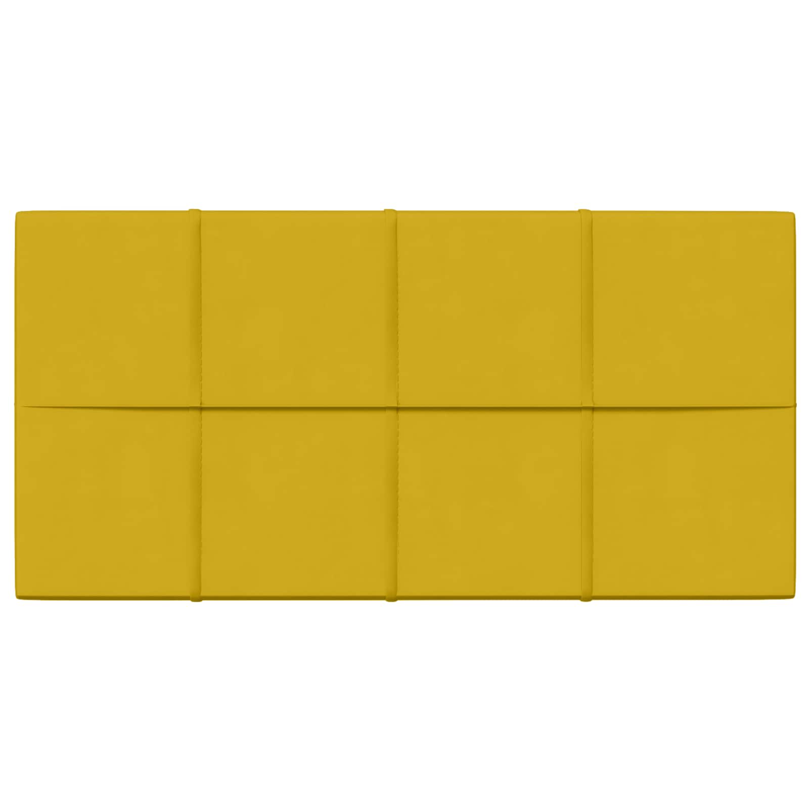Κεφαλάρι Τοίχου 12 pcs Κίτρινο 60 x 30 cm Βελούδο - Pakobazaar