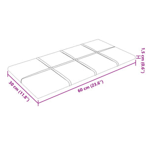 Κεφαλάρι Τοίχου 12 pcs Κίτρινο 60 x 30 cm Βελούδο - Pakobazaar