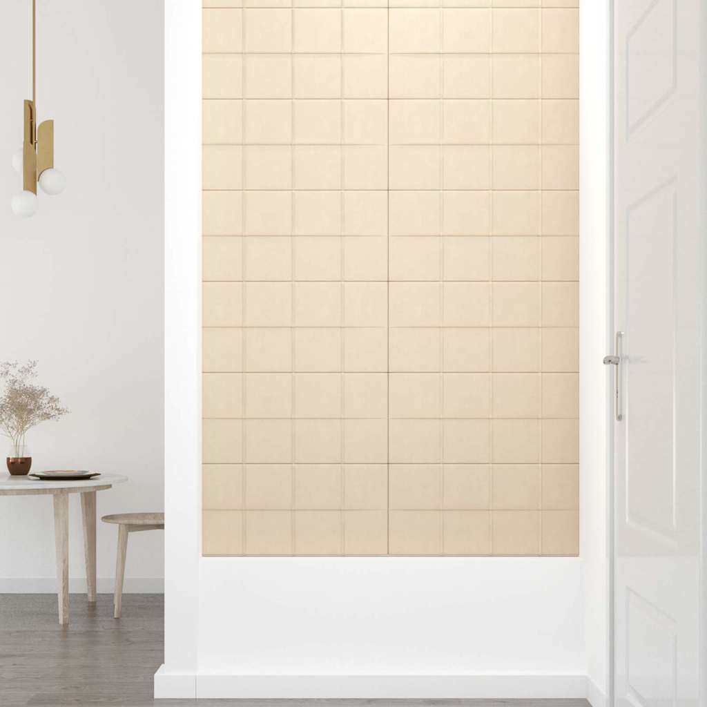 Πάνελ Τοίχου 12 τεμ. Λευκό 60 x 30 εκ. 2,16 μ² Βελούδο - Pakobazaar