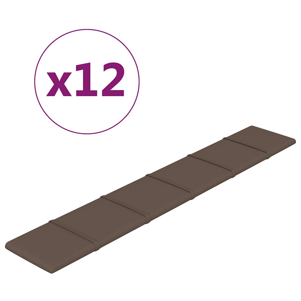Πάνελ Τοίχου 12 τεμ. Taupe 90 x 15 εκ. 1,62 μ Υφασμα - Pakobazaar