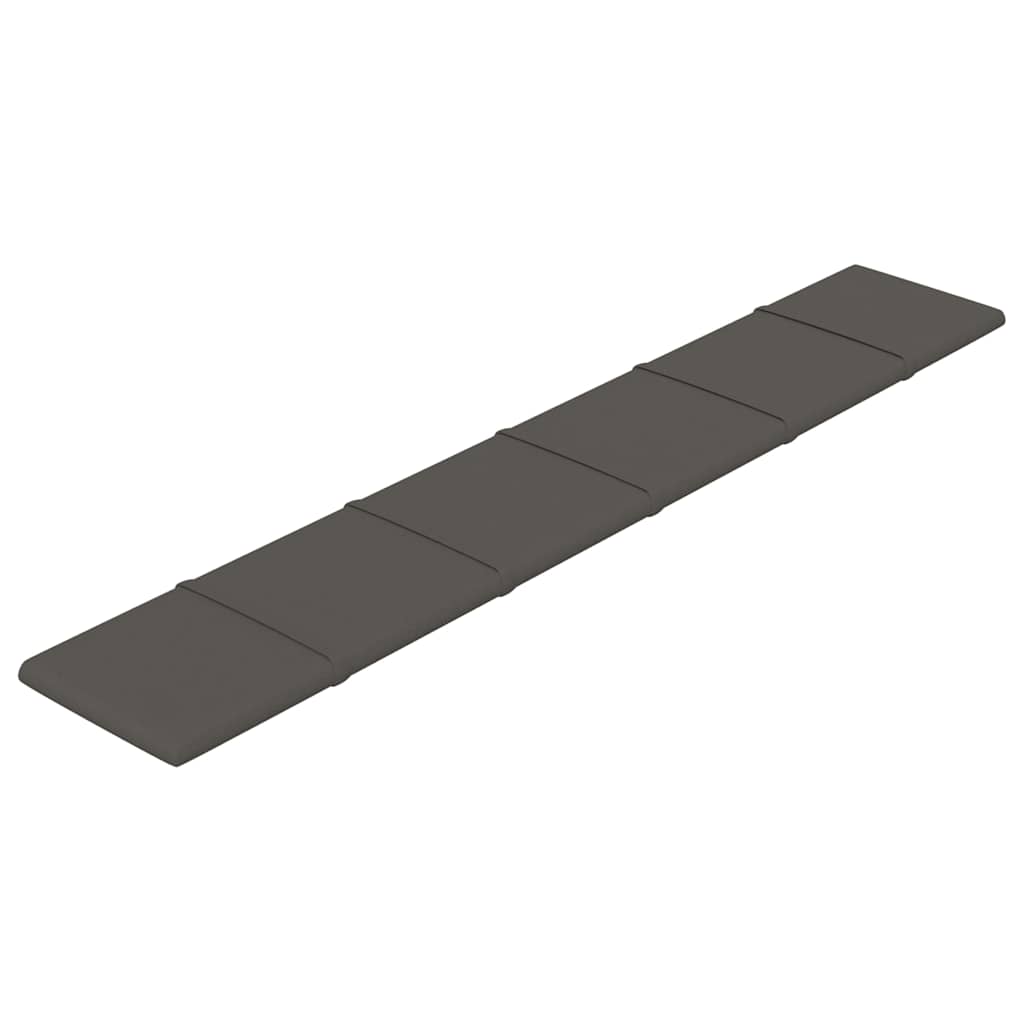 Πάνελ Τοίχου 12 τεμ. Σκούρο γκρι 90 x 15 εκ. 1,62 μ² Βελούδινα - Pakobazaar