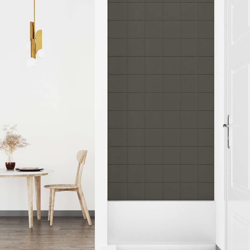 Πάνελ Τοίχου 12 τεμ. Σκούρο γκρι 90 x 15 εκ. 1,62 μ² Βελούδινα - Pakobazaar