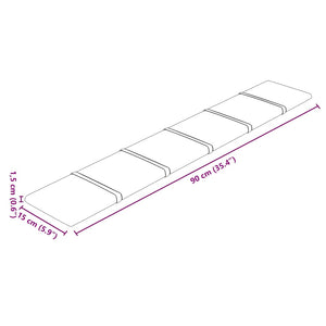 Πάνελ Τοίχου 12 τεμ. Μαύρο 90x15 εκ. 1,62 μ² Βελούδινα