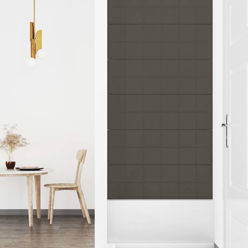 Πάνελ Τοίχου 12 τεμ. Σκ. Γκρί 90 x 30 εκ. 3,24 μ² Βελούδο