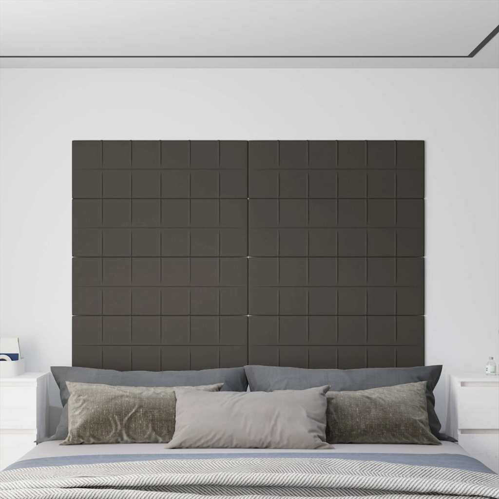 Πάνελ Τοίχου 12 τεμ. Σκ. Γκρί 90 x 30 εκ. 3,24 μ² Βελούδο