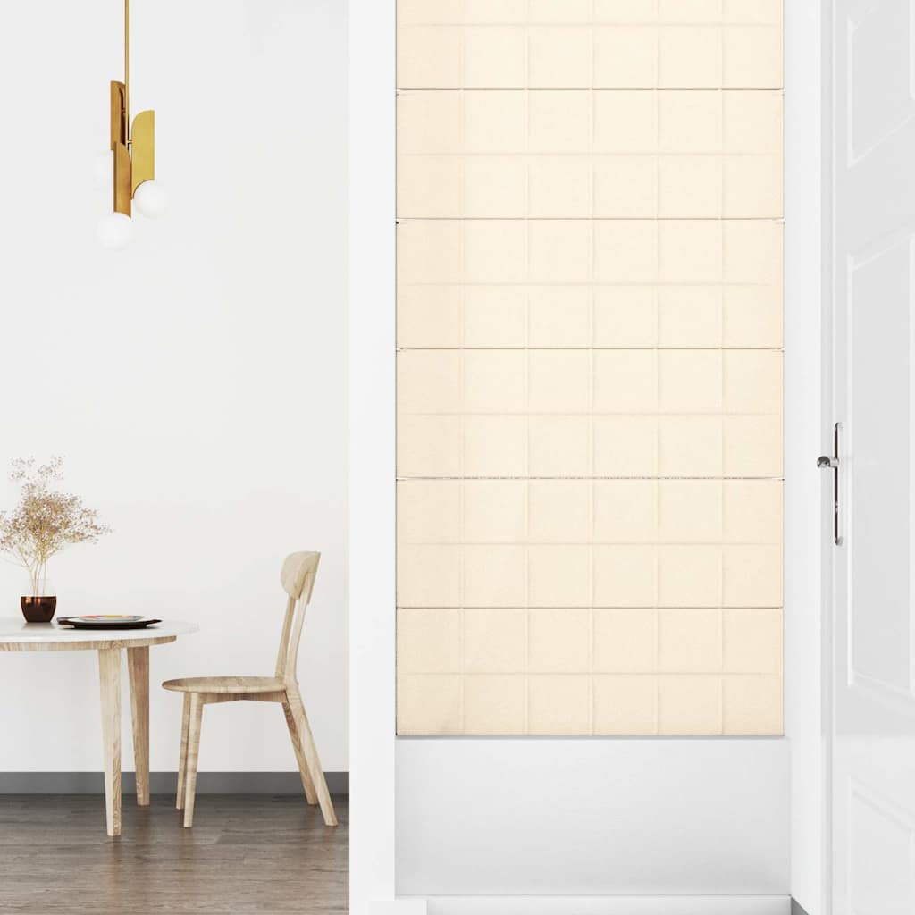 Πάνελ Τοίχου 12 τεμ. Λευκό 90 x 30 εκ. 3,24 μ² Βελούδινα