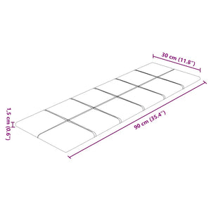 Πάνελ Τοίχου 12 τεμ. Λευκό 90 x 30 εκ. 3,24 μ² Βελούδινα
