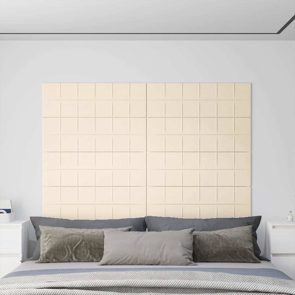 Πάνελ Τοίχου 12 τεμ. Λευκό 90 x 30 εκ. 3,24 μ² Βελούδινα