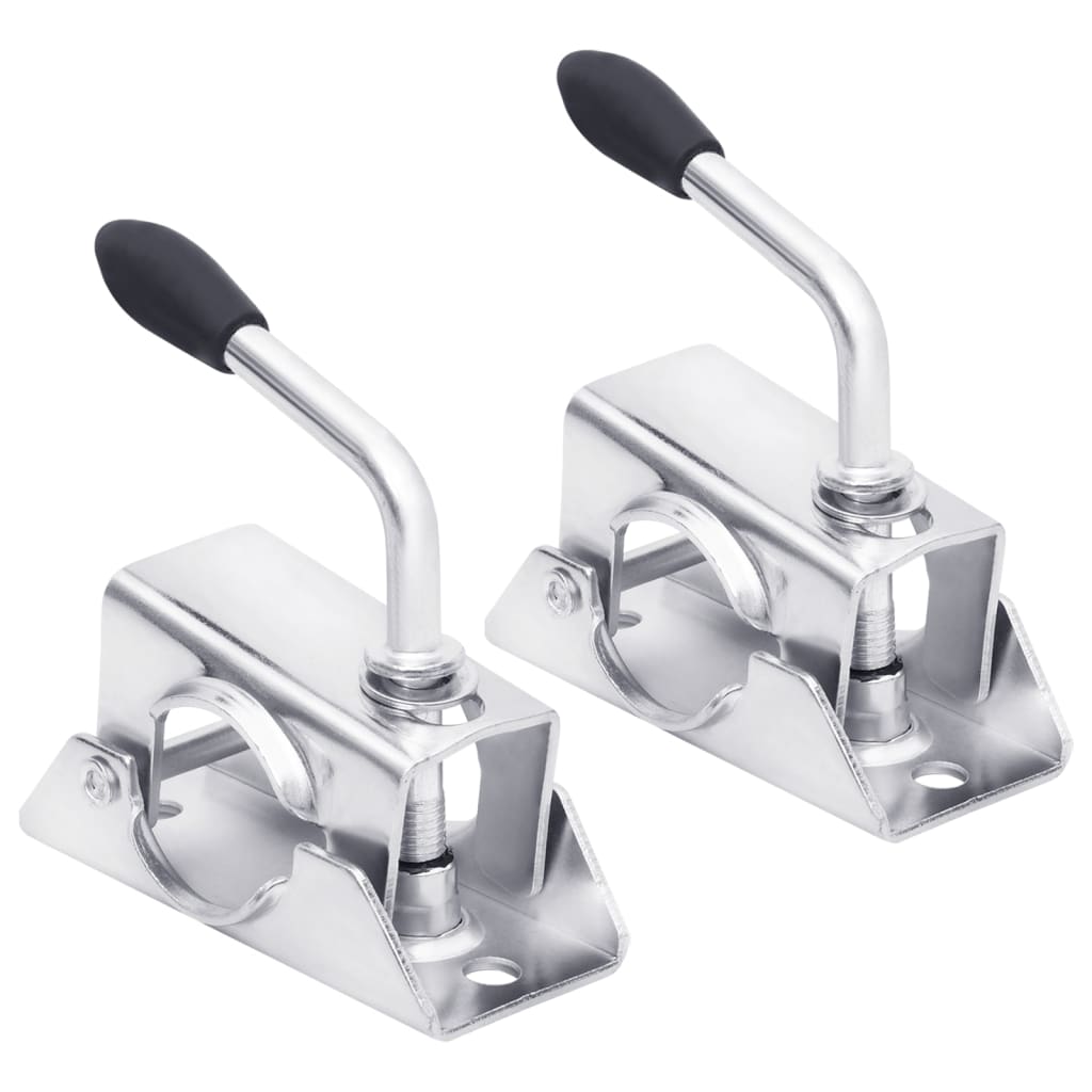 Ποδαράκι με Σφιγκτήρες 2Τεμ 13,5x6,5x14 εκ. Γαλβ. Χάλυβα - PAKOBAZAAR