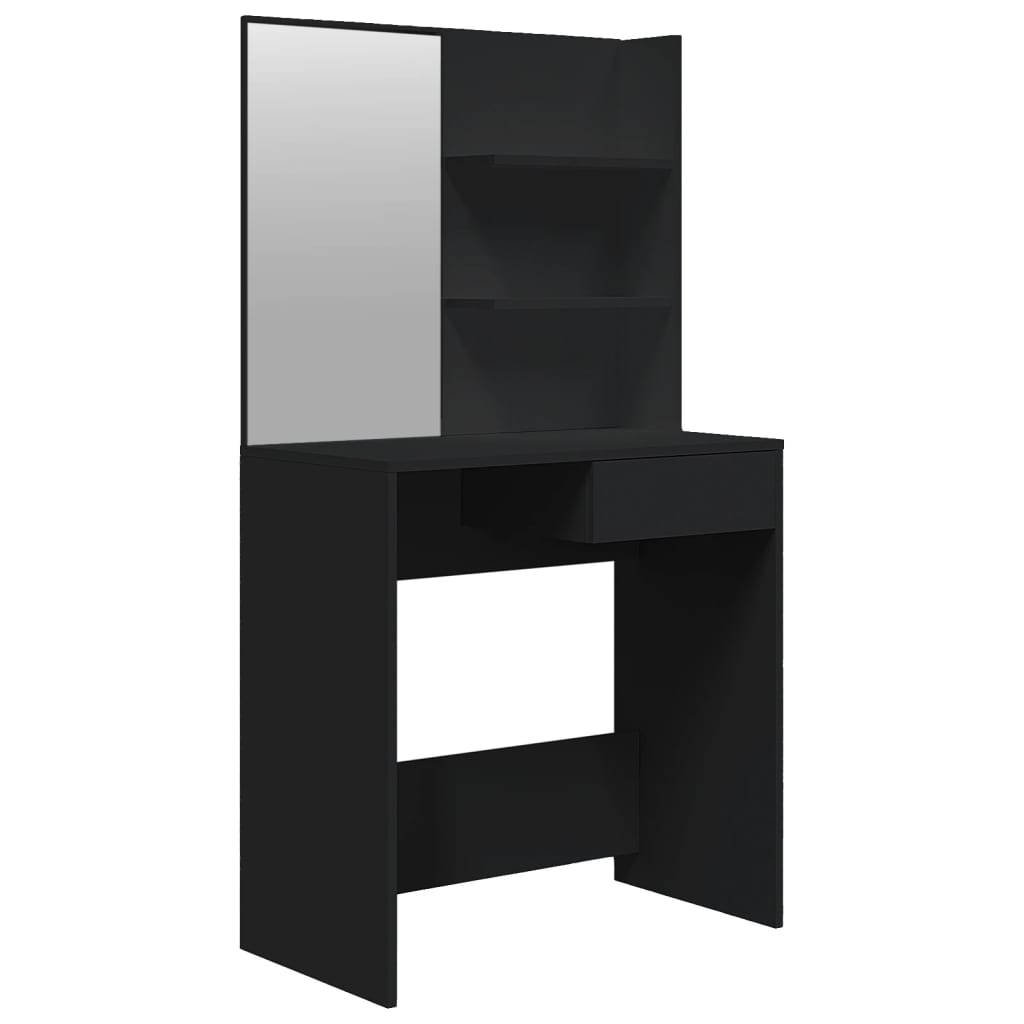 Μπουντουάρ με Καθρέφτη Μαύρο 74,5 x 40 x 141 εκ. - Pakobazaar