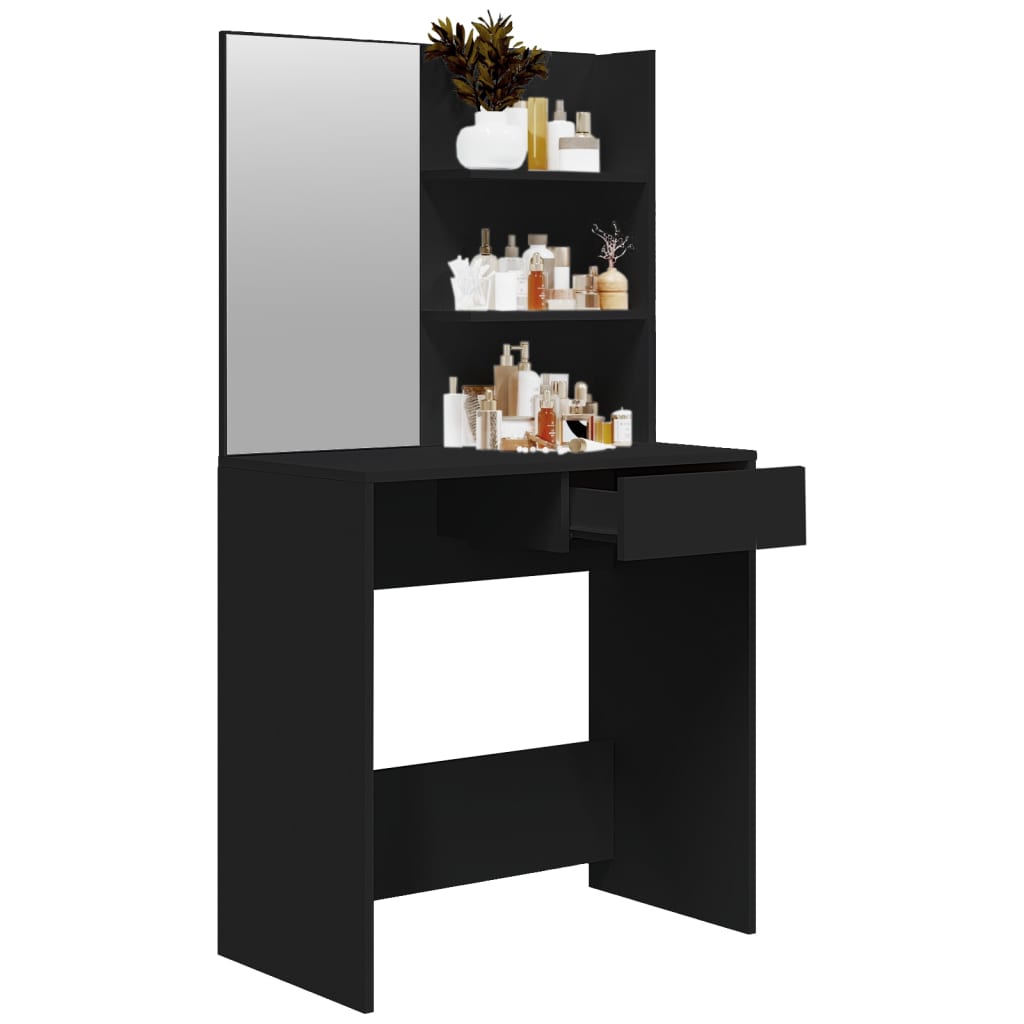 Μπουντουάρ με Καθρέφτη Μαύρο 74,5 x 40 x 141 εκ. - Pakobazaar
