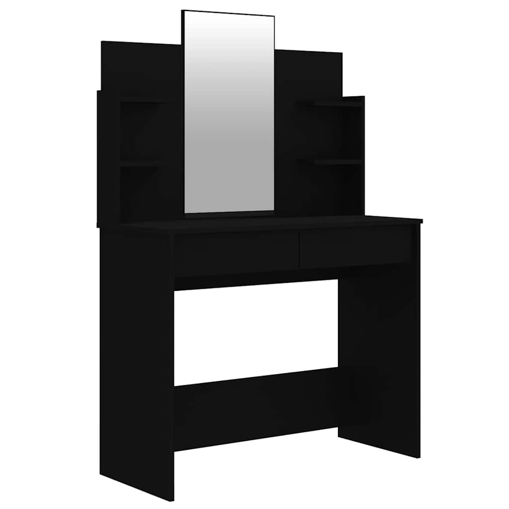 Μπουντουάρ με Καθρέφτη Μαύρο 96 x 40 x 142 εκ. - Pakobazaar