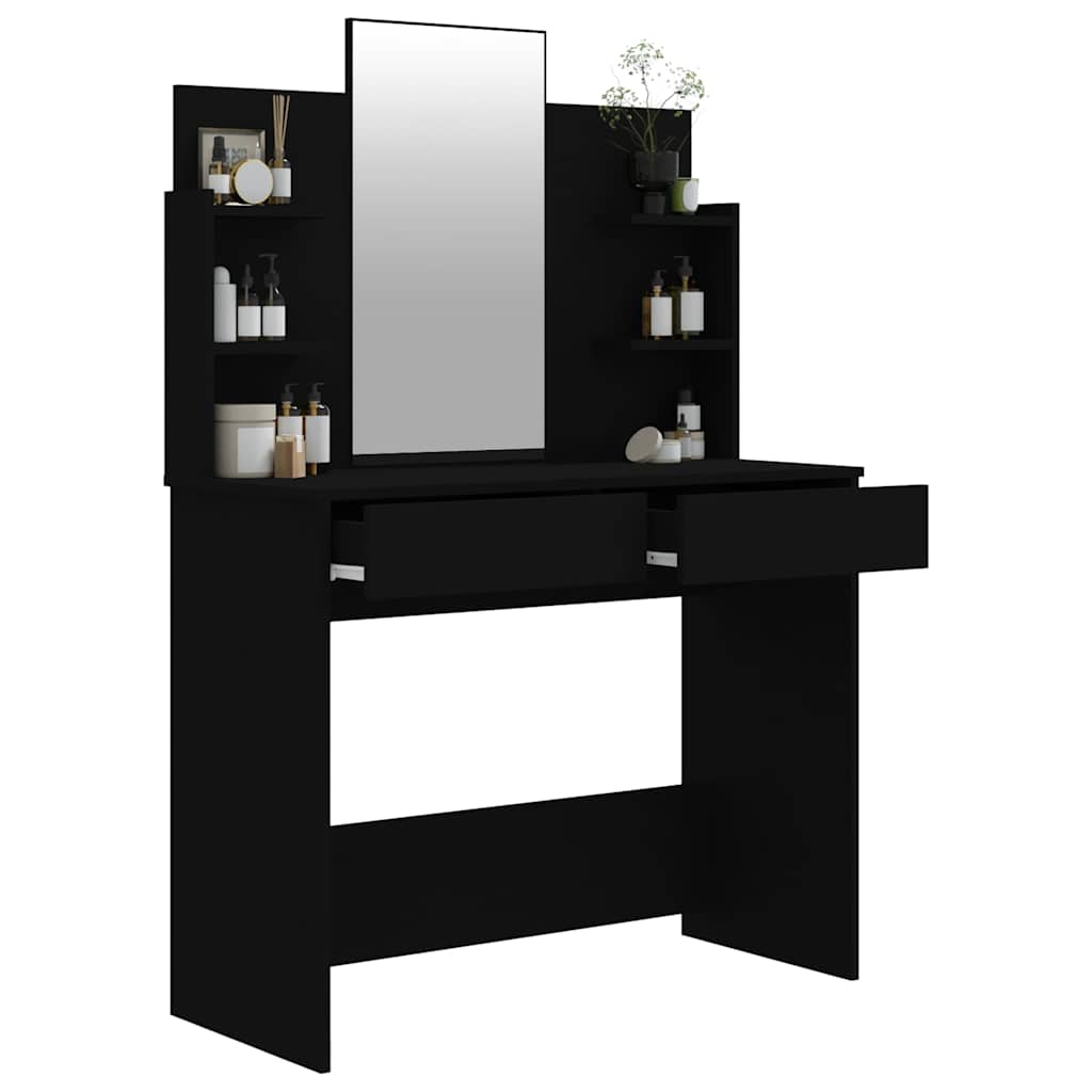 Μπουντουάρ με Καθρέφτη Μαύρο 96 x 40 x 142 εκ. - Pakobazaar