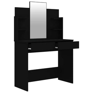 Μπουντουάρ με Καθρέφτη Μαύρο 96 x 40 x 142 εκ. - Pakobazaar
