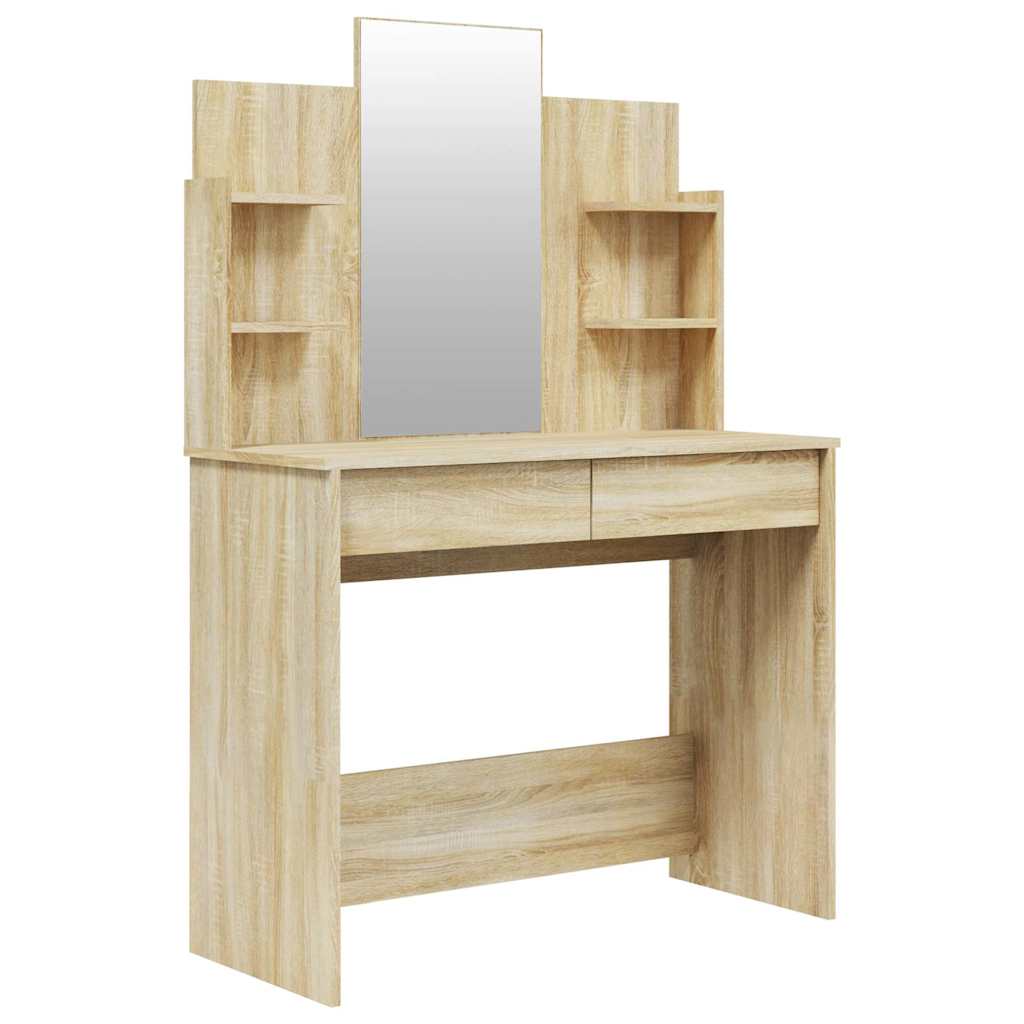 Μπουντουάρ με Καθρέφτη Sonoma Δρυς 96x40x142 εκ. - Pakobazaar