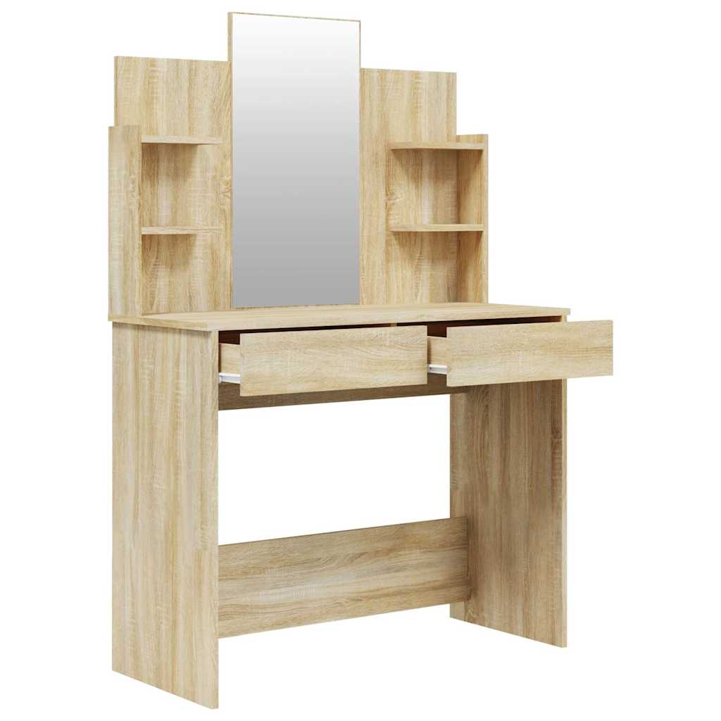 Μπουντουάρ με Καθρέφτη Sonoma Δρυς 96x40x142 εκ. - Pakobazaar