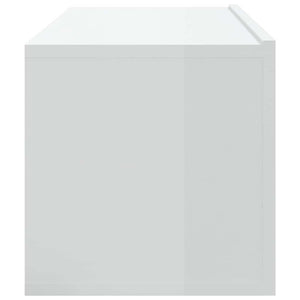 Έπιπλα Τηλεόρασης 2 τεμ. Γυαλιστ. Λευκό 100x30x30εκ. Επεξ. Ξύλο