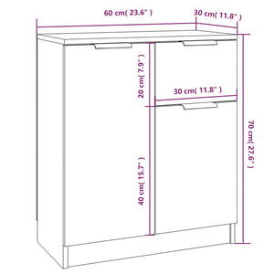Ντουλάπι Sonoma Δρυς 60 x 30 x 70 εκ. από Επεξεργασμένο Ξύλο
