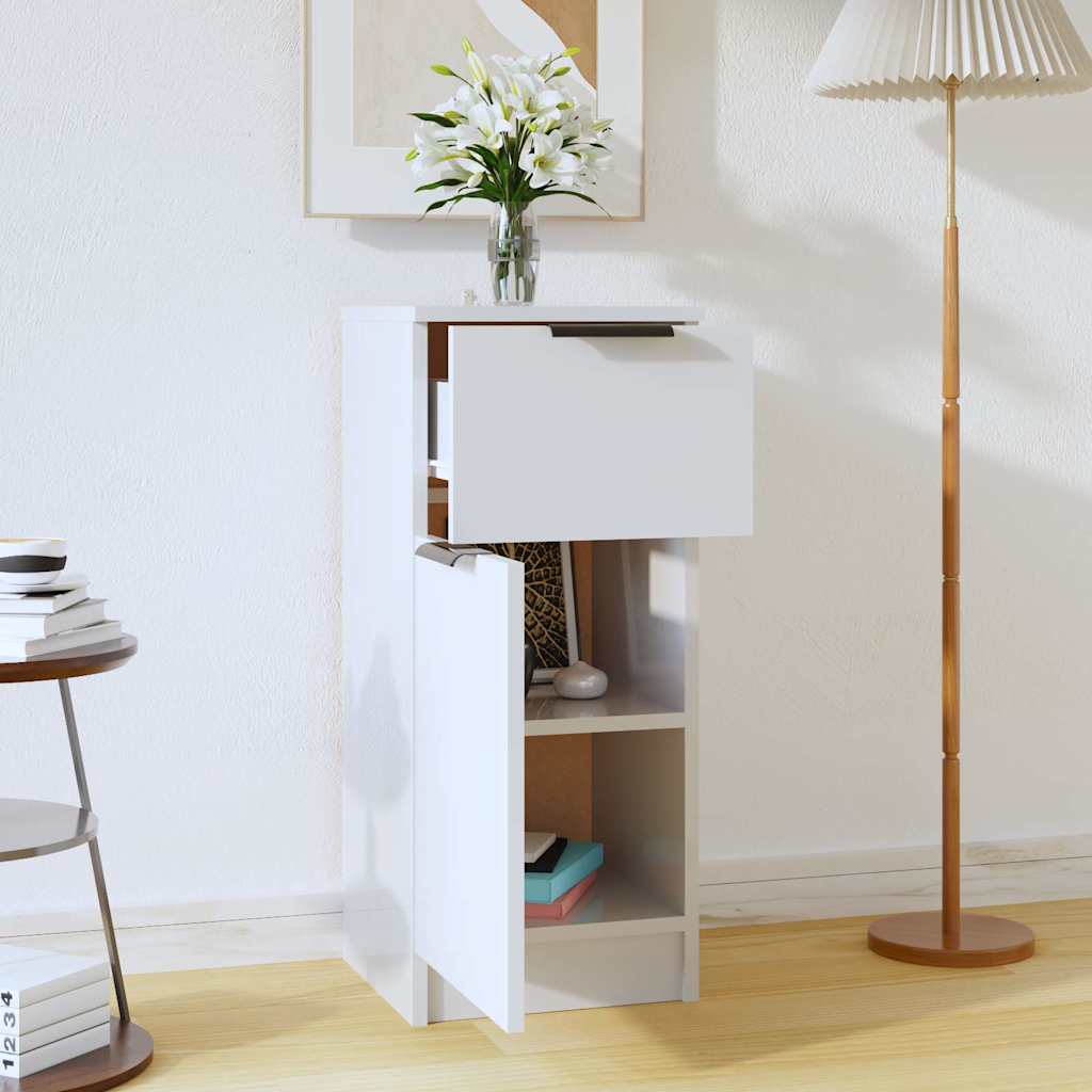 Ντουλάπια Γυαλ. Λευκό 30x30x70 εκ. Επεξεργασμένο Ξύλο - Pakobazaar