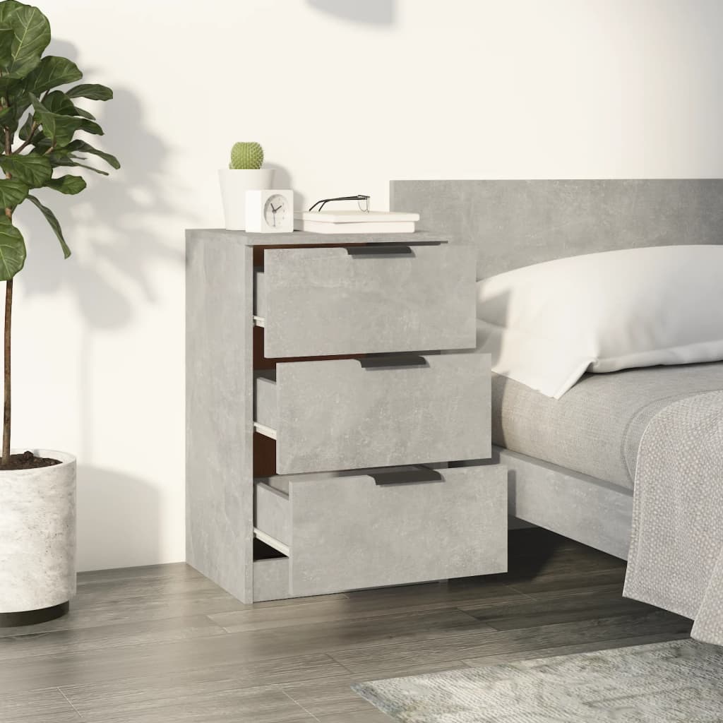 Κομοδίνα Γκρι Σκυροδέματος 40x36x65 εκ. - Pakobazaar