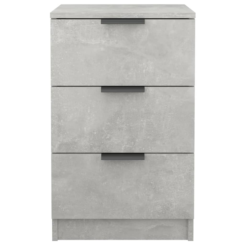 Κομοδίνα 2 τεμ. Γκρι Σκυροδέματος 40x36x65 εκ. - Pakobazaar