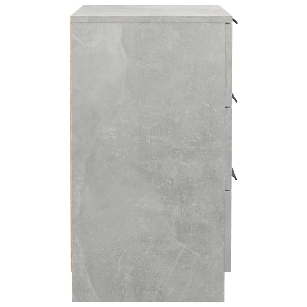 Κομοδίνα 2 τεμ. Γκρι Σκυροδέματος 40x36x65 εκ. - Pakobazaar