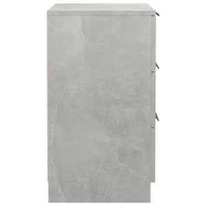 Κομοδίνα 2 τεμ. Γκρι Σκυροδέματος 40x36x65 εκ. - Pakobazaar