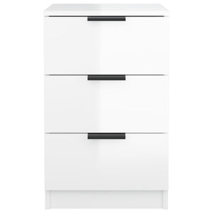Κομοδίνα Γυαλιστερό Λευκό 40x36x65 εκ. - Pakobazaar