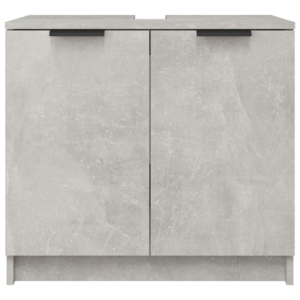 Ντουλάπι Μπάνιου Γκρι Σκυροδέματος 64,5x33,5x59 εκ. Επεξ. Ξύλο - Pakobazaar