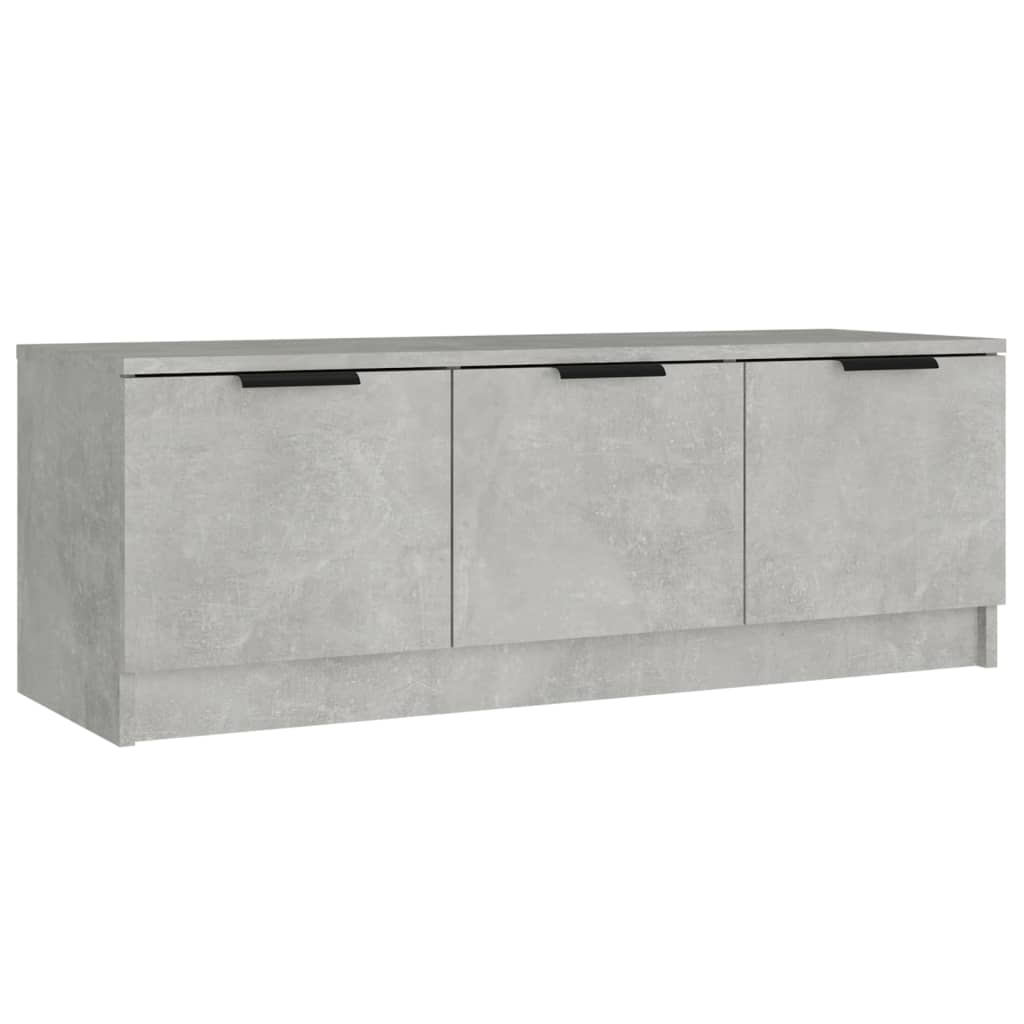 Έπιπλο Τηλεόρασης Γκρι Σκυροδέματος 102x35x36,5 εκ. Επεξ. Ξύλο