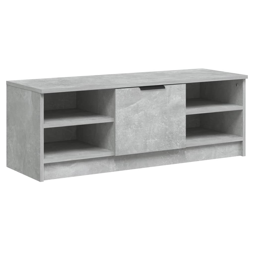 Έπιπλο Τηλεόρασης Γκρι Σκυροδέματος 102x35,5x36,5εκ. Επεξ. Ξύλο