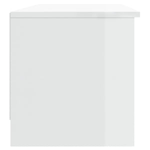 Έπιπλο Τηλεόρασης Γυαλ. Λευκό102x35,5x36,5εκ.Επεξεργασμένο Ξύλο