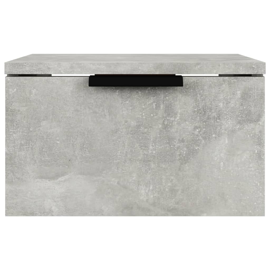 Κομοδίνο Επιτοίχιο Γκρι Σκυροδέματος 34x30x20 εκ.