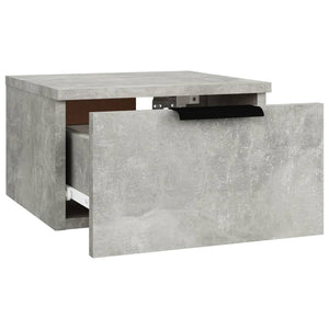 Κομοδίνο Επιτοίχιο Γκρι Σκυροδέματος 34x30x20 εκ.