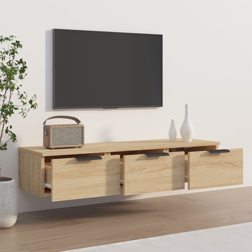 Ντουλάπι Τοίχου Sonoma Δρυς 102x30x20 εκ. Επεξεργασμένο Ξύλο - Pakobazaar