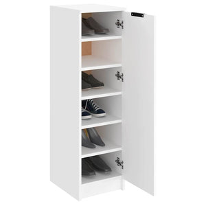 Παπουτσοθήκη Λευκή 30x35x100 εκ. από Επεξεργασμένο Ξύλο - Pakobazaar